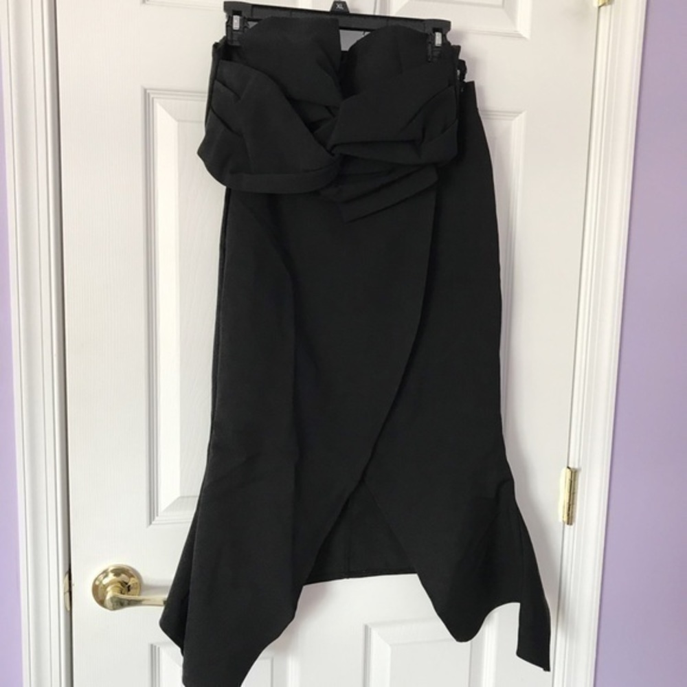Black 2 piece midi skirt set - Picture 2 of 7